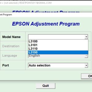 EPSON L3100, L3101, L3110 or L3150 Resetter – Adjustment Program to Reset Ink Pad Counter